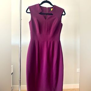 Tahari Dress Maroon Size Small